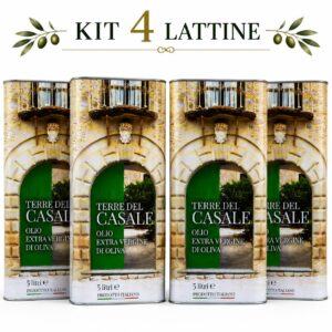 olio extravergine di oliva italiano Terre del Casale kit 4 lattine